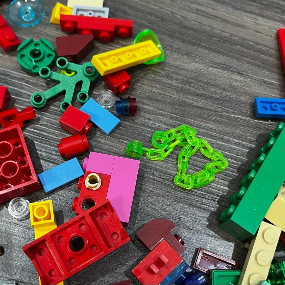 Lot Of Bright Colored Lego Pieces From Different Sets 8.6 Ounces